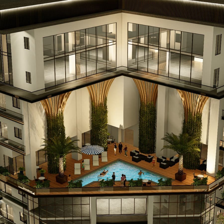 Heaven 20 Heights — courtyard pool deck