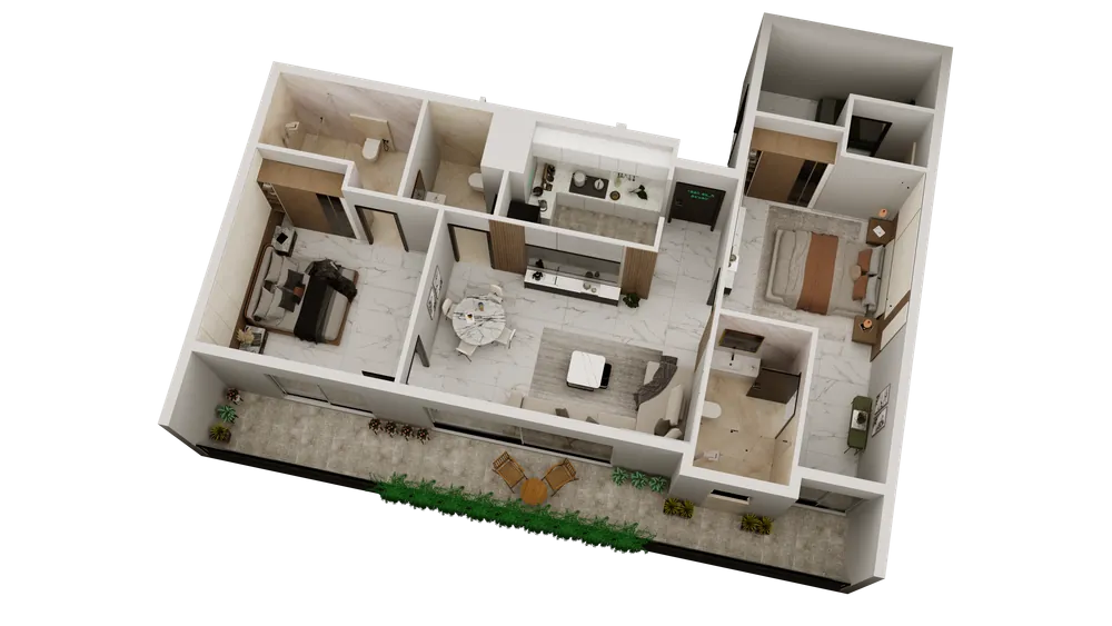 2 Bedroom floor plan